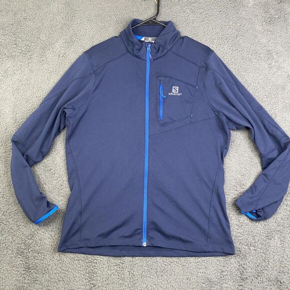 Salomon Jacket Mens Large ActiTherm Full Zip Athletic Outdoor Performance Active - Picture 1 of 14